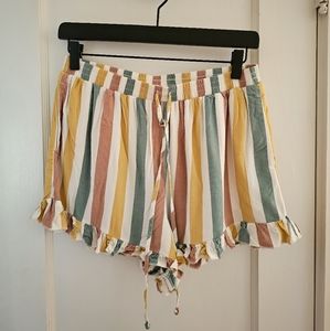 American Eagle Striped Ruffle shorts | Size medium